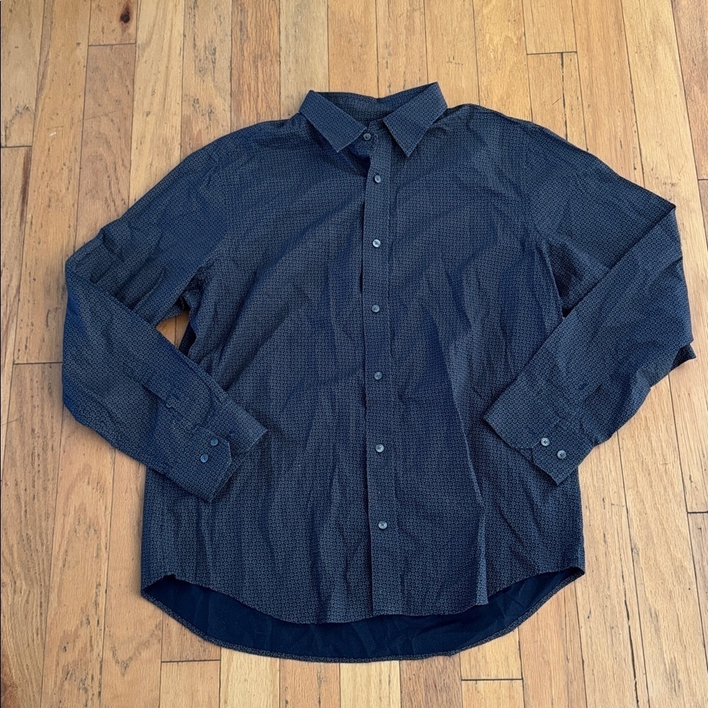 Banana Republic | Navy/Floral Print | Long Sleeve Button Down Shirt | size XL